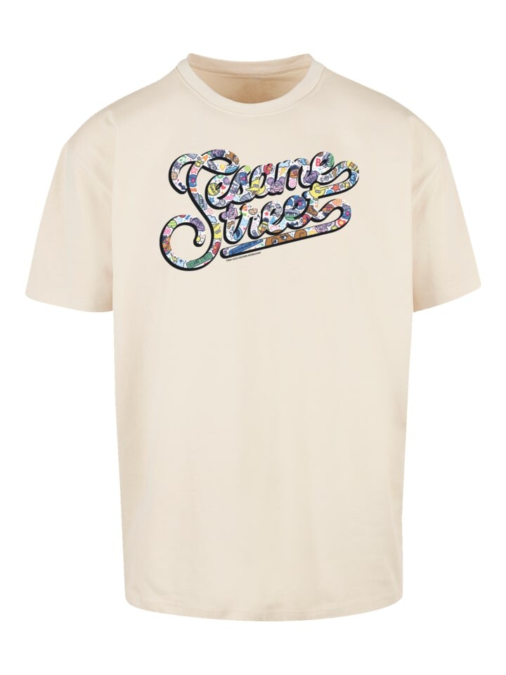 

Футболка F4NT4STIC Heavy Oversize T-Shirt Sesamstraße Coloured lettering, песочный
