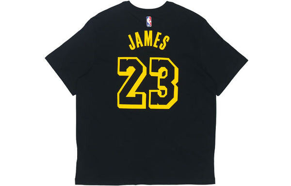 Футболка Nike Los Angeles Lakers LeBron James No. 23 Casual Sports Breathable Short Sleeve Black, черный — фото 2