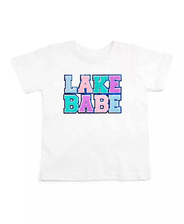 

Футболка с коротким рукавом Little and Big Girls Lake Babe Patch Sweet Wink, белый