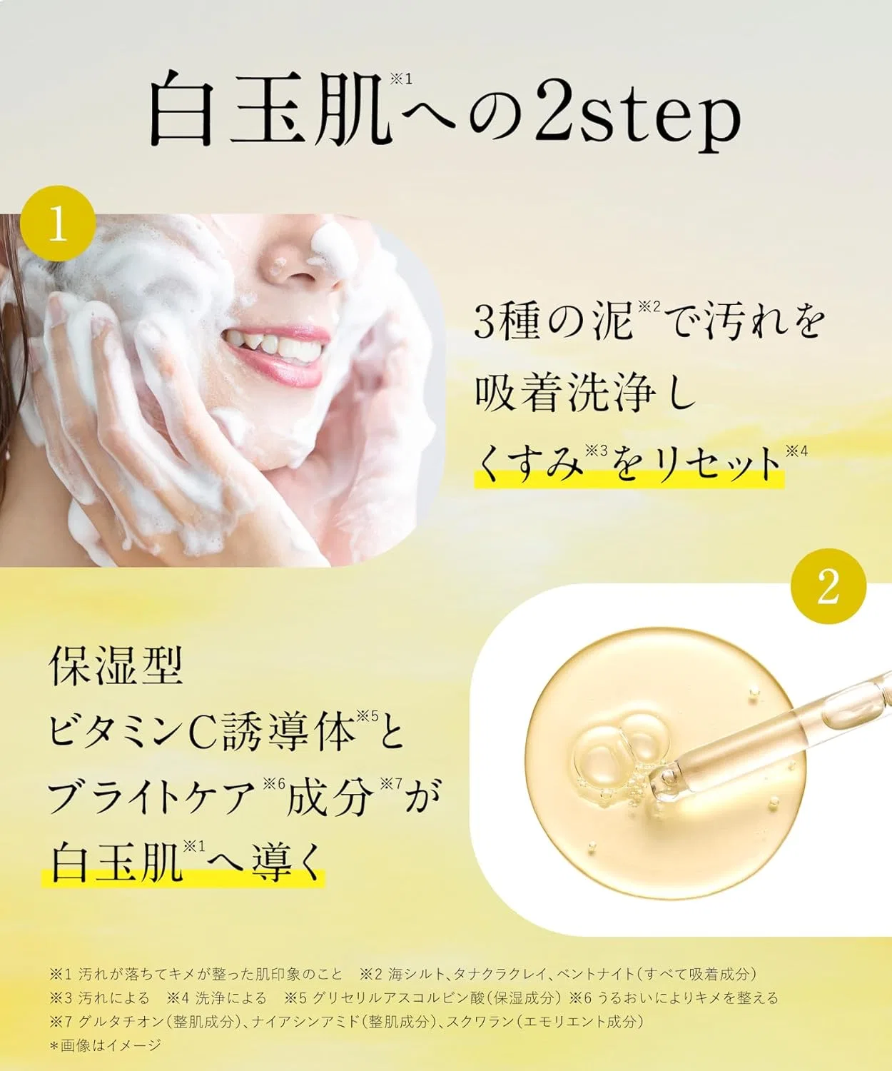 Набор для умывания Droas Cleansing Clay Vita Wash Set, паста, 240 мг, желтый — фото 3