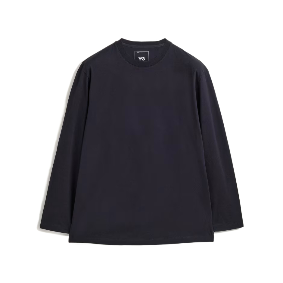 

Футболка Y 3 с логотипом, длинный рукав Y-3, черный
