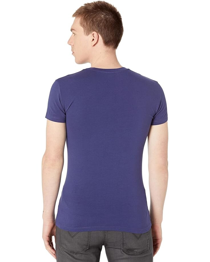 

Футболка Emporio Armani Rainbow Logo Slim Fit T-Shirt, цвет Copy Blue