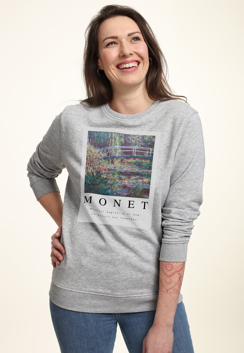 

Толстовка MONET WITHOUT apoh London, цвет Mottled Light Grey