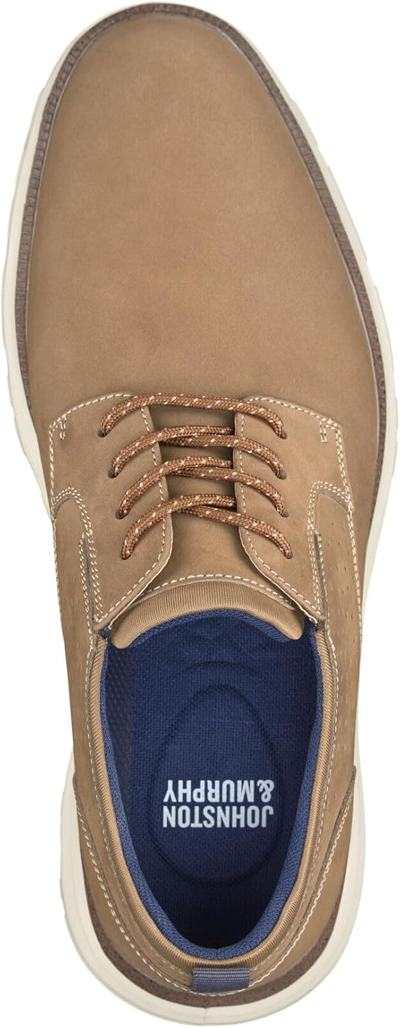 Мужские повседневные туфли Johnston Murphy Jenkins с простым носком Johnston & Murphy, Taupe Nubuck — фото 2