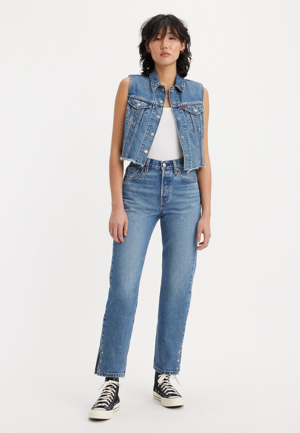 

Джинсы-сигареты 501 Crop Levi's, цвет treat yourself