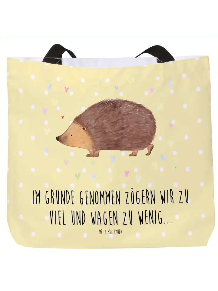 

Шоппер Mr. & Mrs. Panda, желтый пастельный