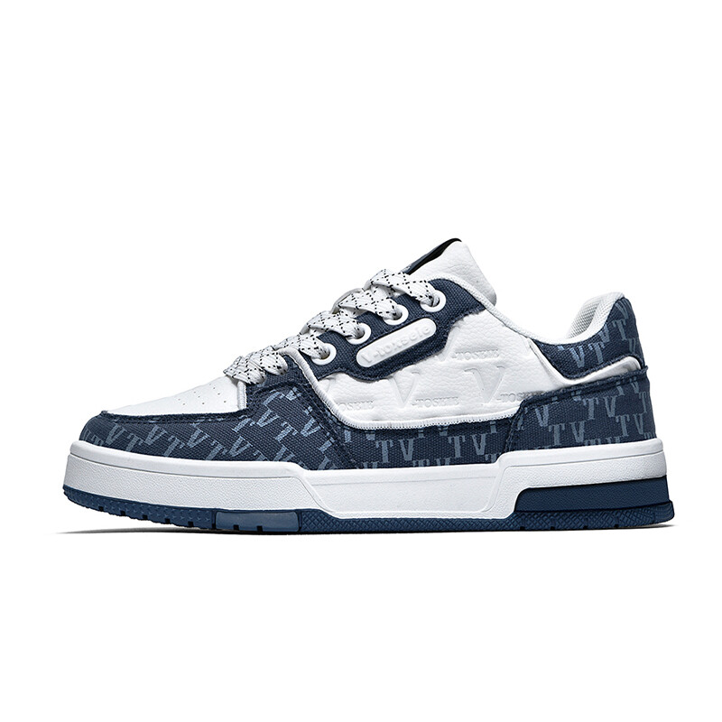 Кроссовки V-TOXSEIE Skateboarding Shoes Unisex Mid-top White/Blue, белый/синий