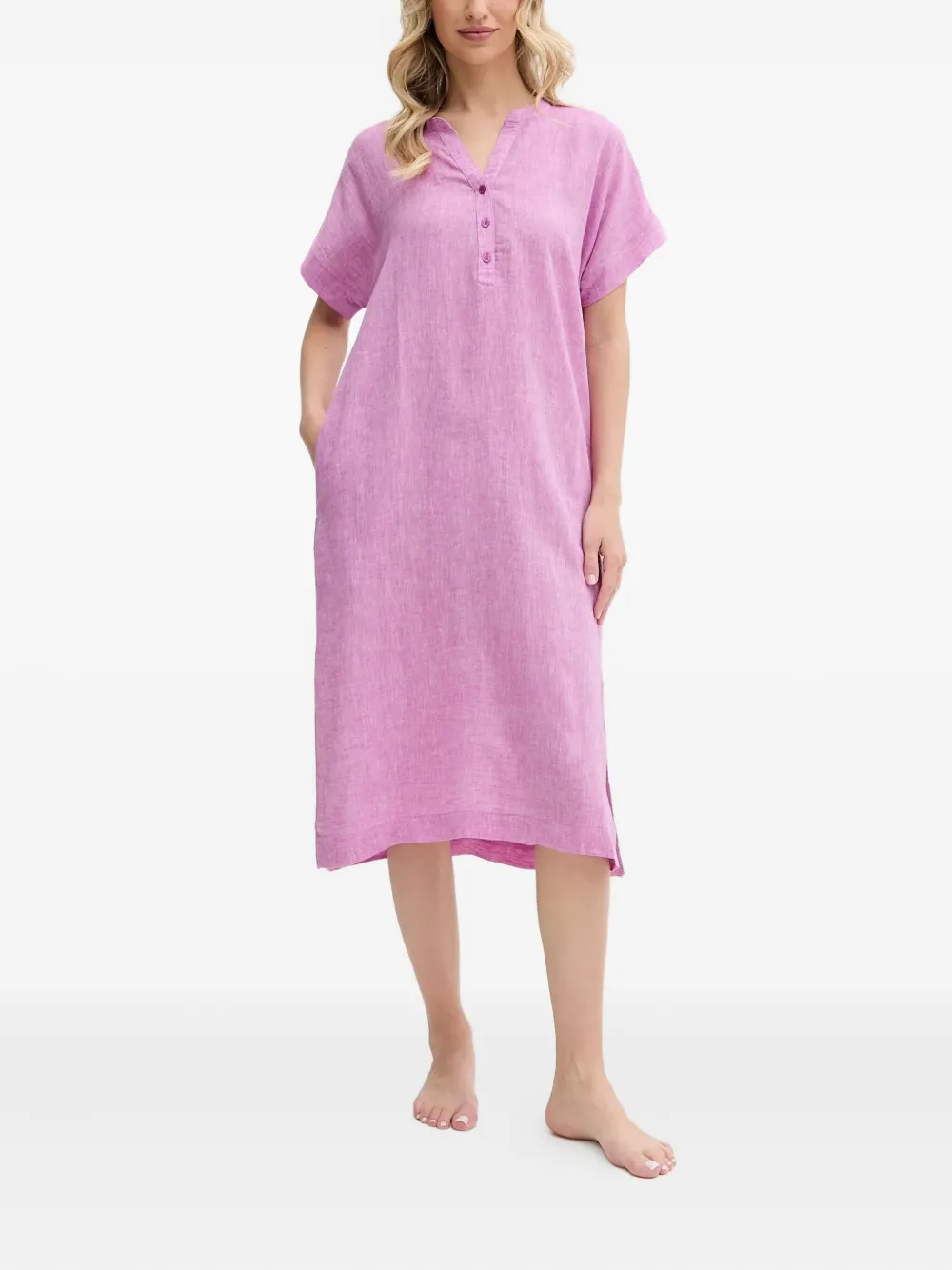 

Ночная рубашка с короткими рукавами и застежкой на пуговицы DKNY, фиолетовый