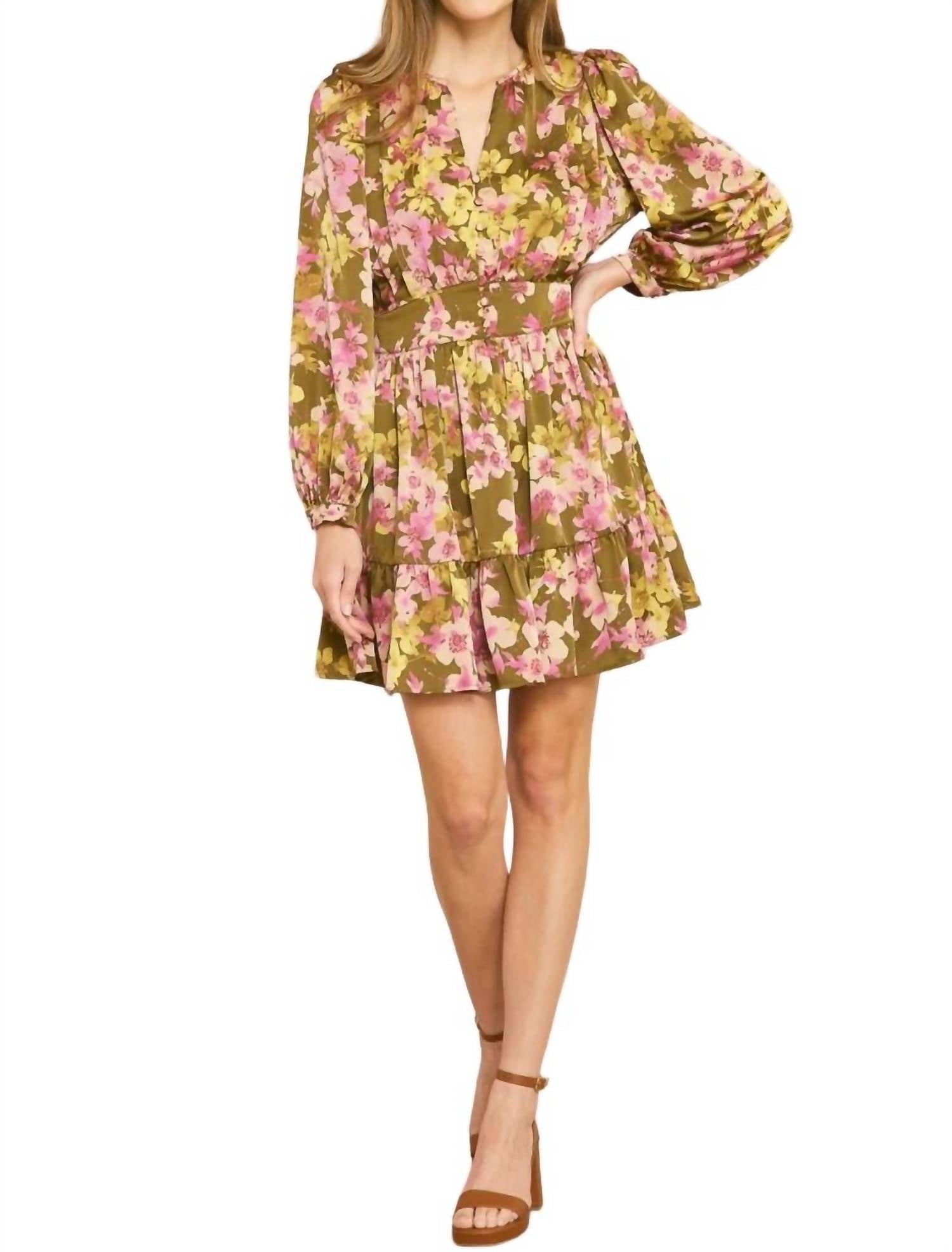 

Женское платье entro, цвет olive floral