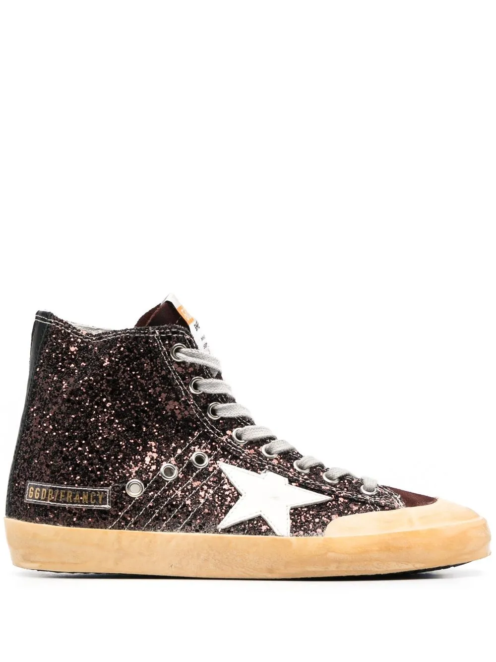 Высокие кеды Francy GOLDEN GOOSE, коричневый