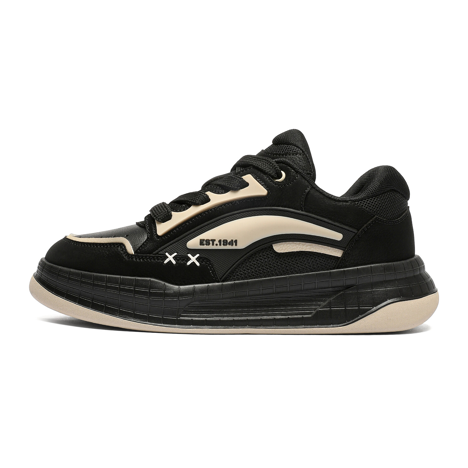 

Кроссовки JEEP SPIRIT Skateboarding Shoes Men Low-top Black, черный