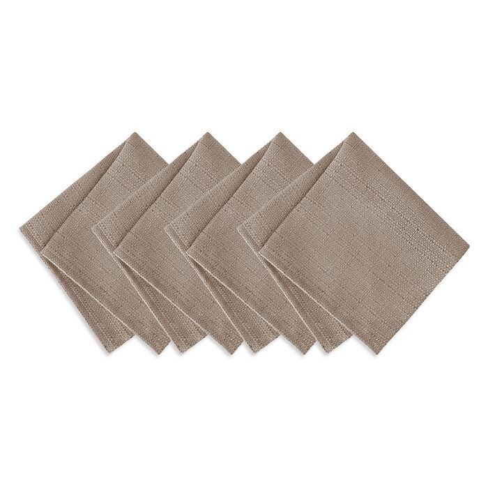 

Водостойкие и грязеотталкивающие салфетки Laurel Solid Texture, набор из 4 шт. Elrene Home Fashions