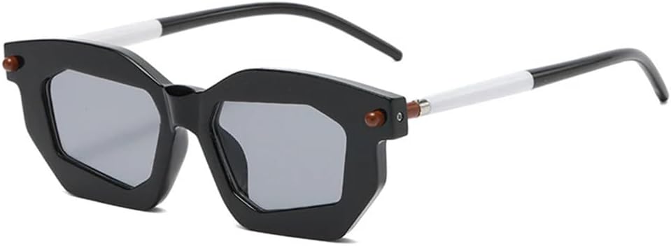 

Солнцезащитные очки UV400 с двухцветной прозрачной отделкой и заклепками в стиле панк для женщин и мужчин, для бега и занятий спортом на открытом воздухе UYPTK, Black Light Black