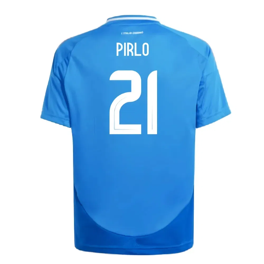 Футбольная футболка Италия 2024-25 Pirlo 21 Junior Italy, синий — фото 2