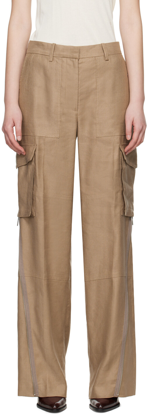 

Коричневые брюки Cargo Carpenter Helmut Lang