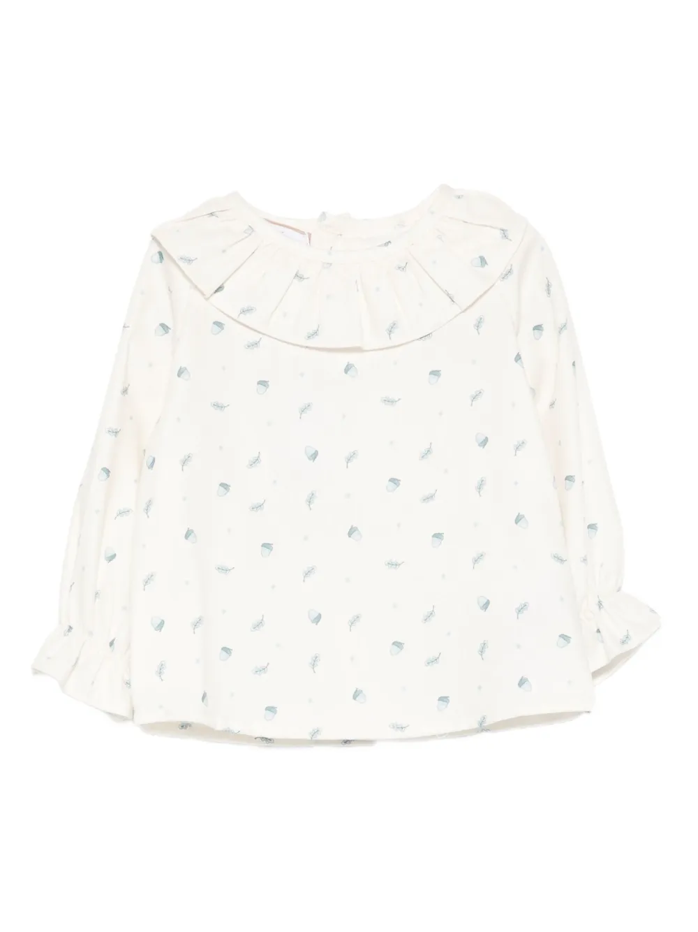 

Топ с оборкой на вороте и принтом желудей Paz Rodriguez, нейтральный