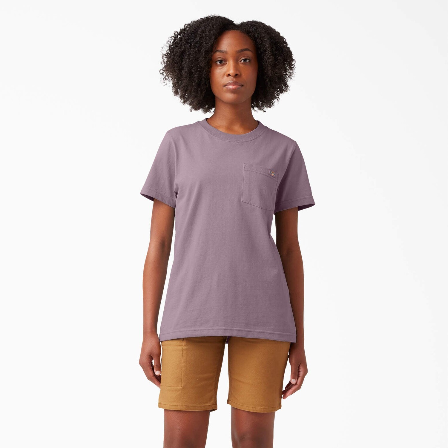 

Dickies Женская футболка тяжелого веса с короткими рукавами, цвет Lilac (Lc)
