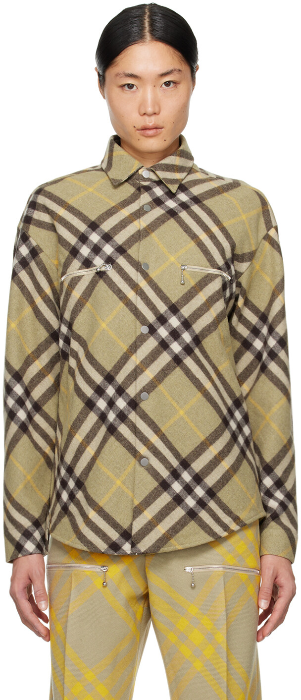 

Бежевый пиджак в клетку Burberry