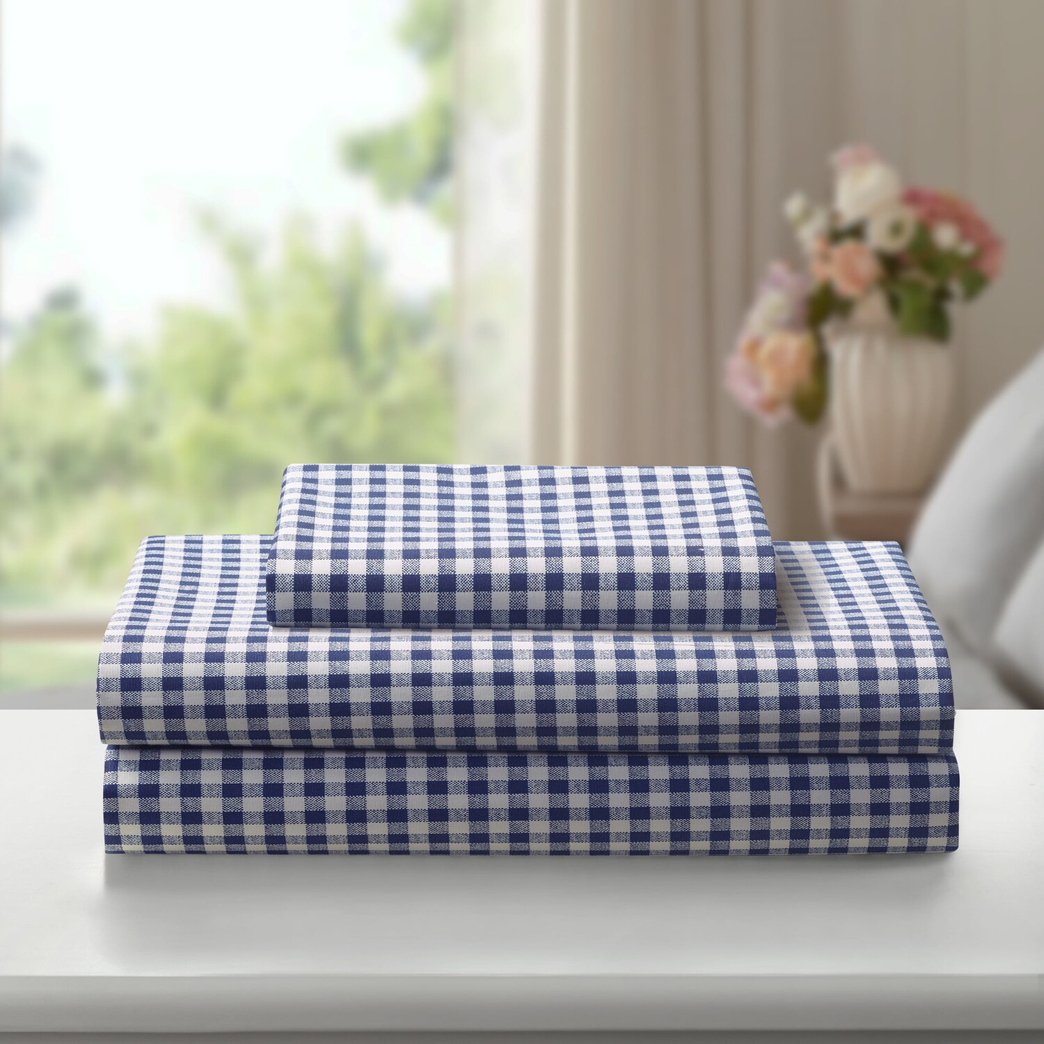 

Комплект постельного белья в клетку Laurel & Mayfair Gingham, синий