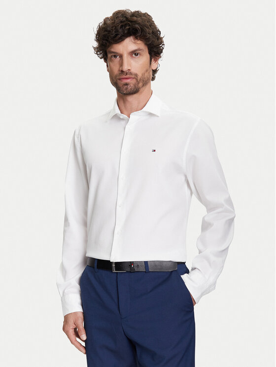 

Рубашка облегающего кроя MW0MW39573 Tommy Hilfiger, белый