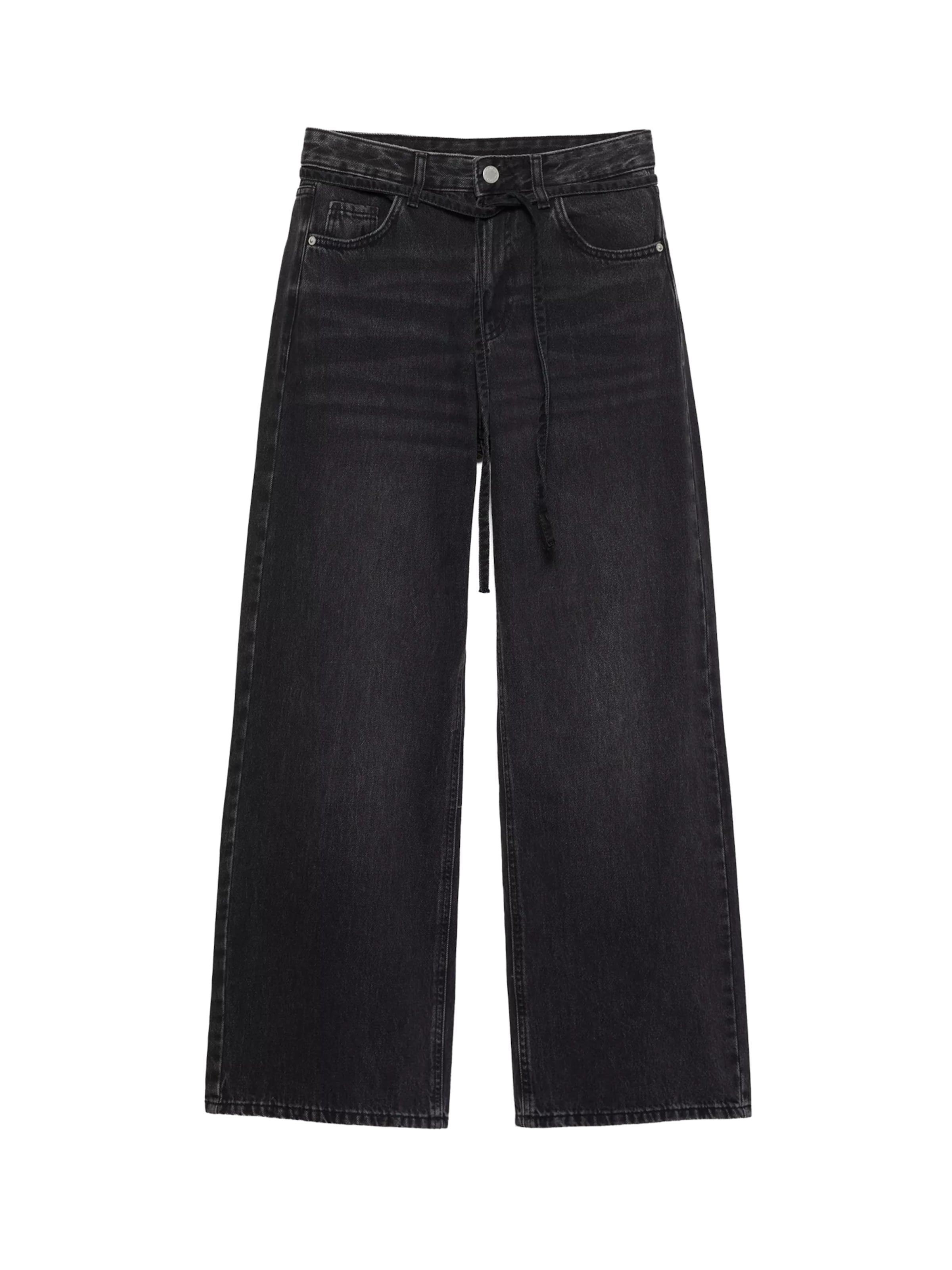 

Pull&Bear Свободные джинсы в черном дениме