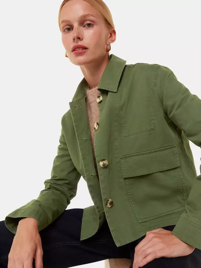 

Куртка Whistles Marie Short Cotton, темно-зеленый