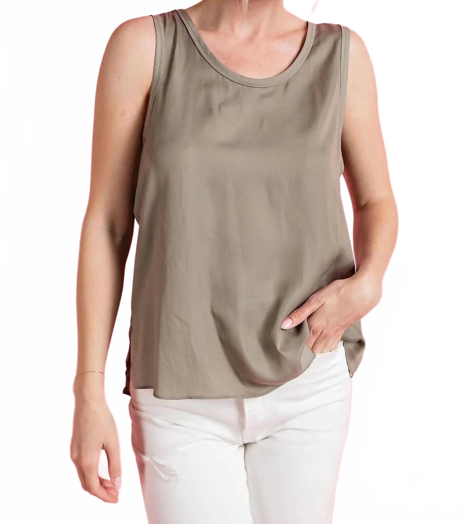 

Топ без рукавов с круглым вырезом цвета шалфей Eesome, Sage