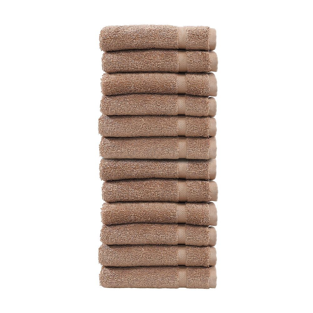 

Linum Home Textiles Турецкий хлопок Denzi Набор из 12 мочалок, цвет Latte
