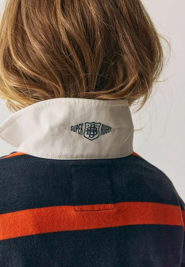 Рубашка-Поло для регби стандартного кроя, рубашка-поло Superdry & Co, Orange Navy — фото 4