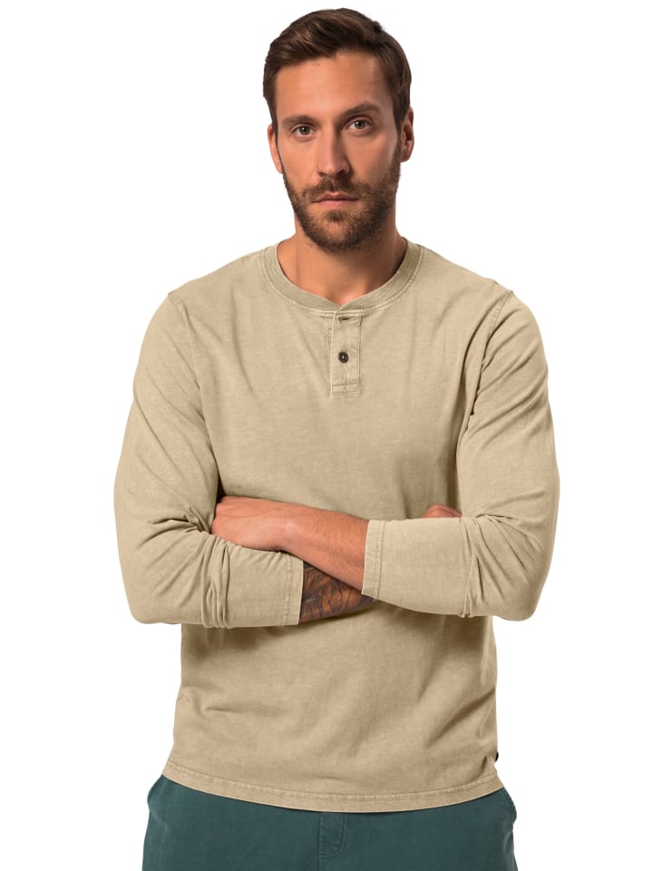 

JP1880 Футболка с коротким рукавом песочного цвета, Бежевый, JP1880 Футболка с коротким рукавом песочного цвета