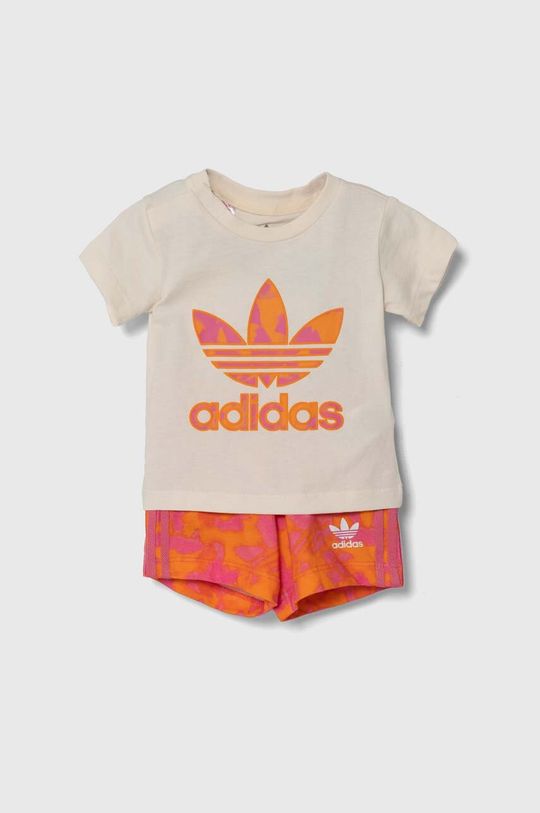 

Детский комплект из хлопка adidas Originals, оранжевый