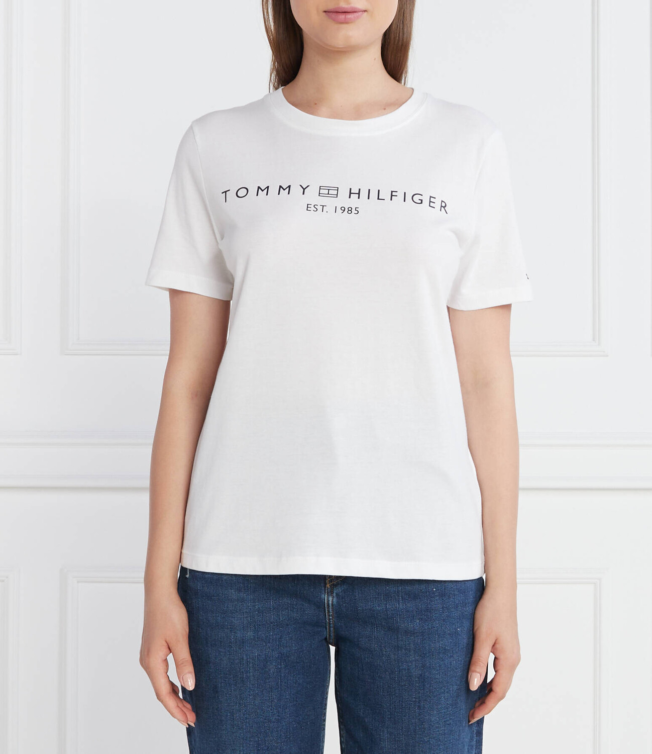 

Футболка Tommy Hilfiger REG CORP LOGO C-NK SS Regular Fit, белый