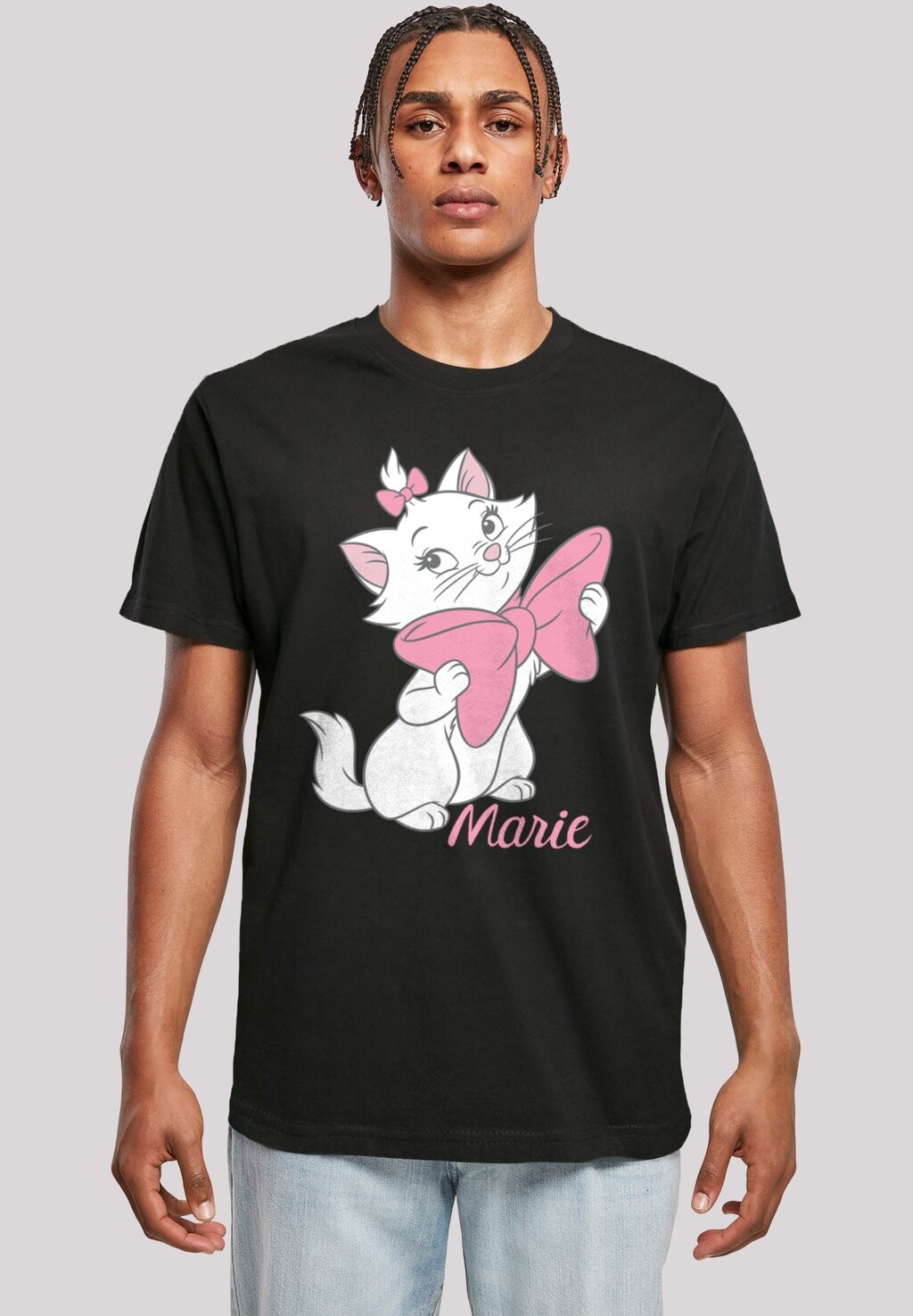 

Футболка с принтом DISNEY ARISTOCATS MARIE BOW ROUND NECK F4NT4STIC, цвет black