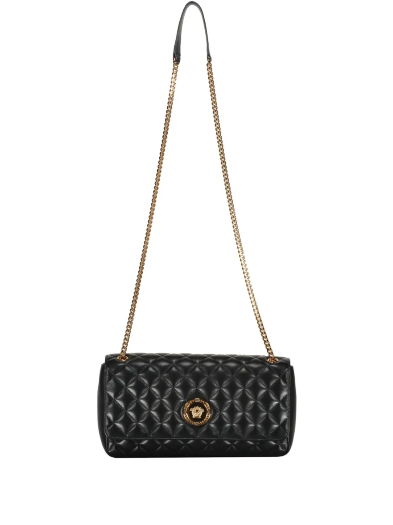 

Стеганая сумка через плечо Versace, черный