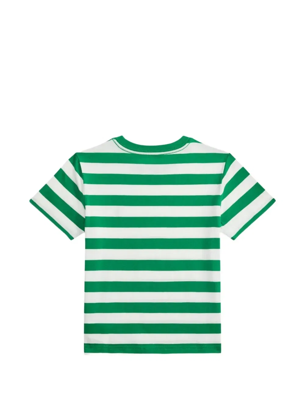 Полосатая футболка с логотипом Polo Ralph Lauren Kids, зеленый — фото 2