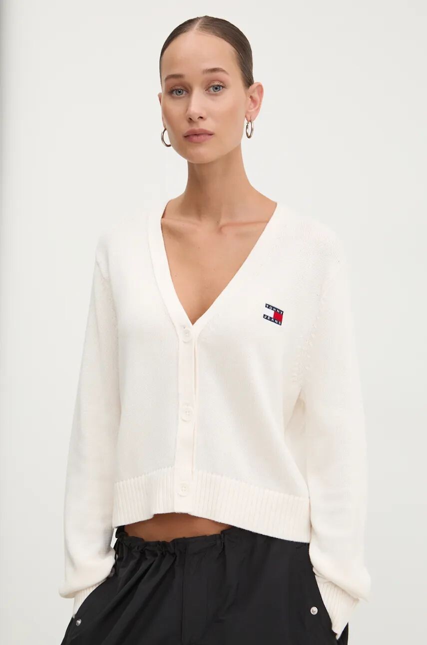 

Хлопковый кардиган Tommy Jeans, бежевый