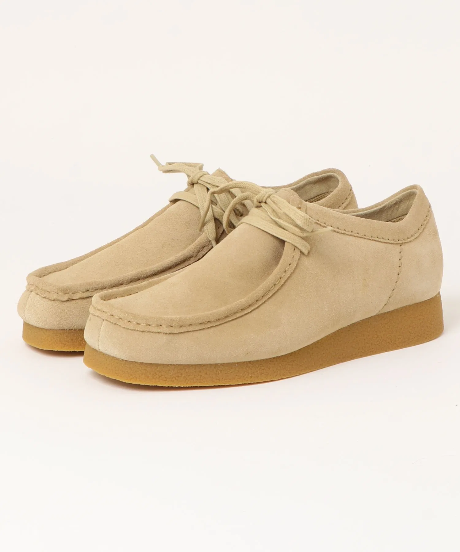 Мужские водонепроницаемые мокасины Clarks WALLABEE EVO бежевые