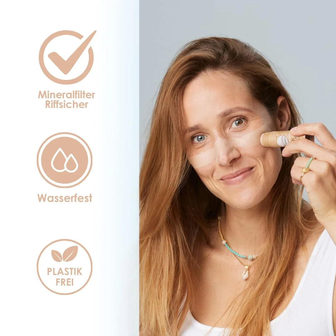Минеральный солнцезащитный стик Aloha Sunblocker SPF 50+ для лица, 20 г (светло-бежевый) Aloha Care, Beige — фото 2