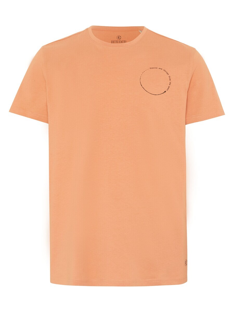 

Футболка Detto Fatto Shirt mit Print-Botschaft, оранжевый