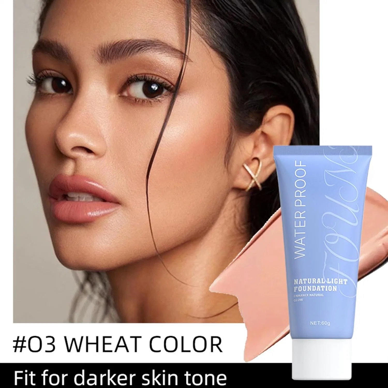 Тональное средство матирующее No Brand 60 мл 03# Wheat — фото 2