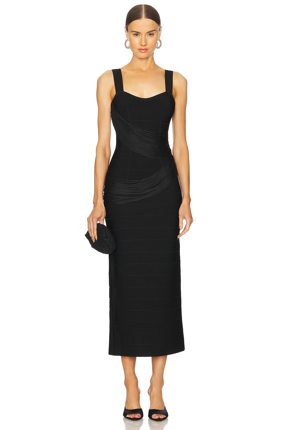 

Осеннее платье Herve Leger, черный