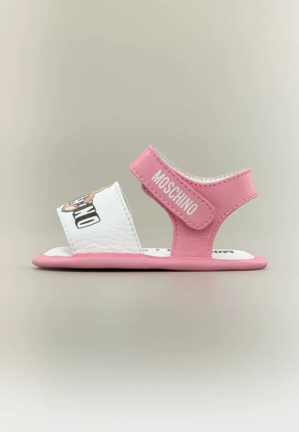 Сандалии унисекс Moschino, White/Pink/Black