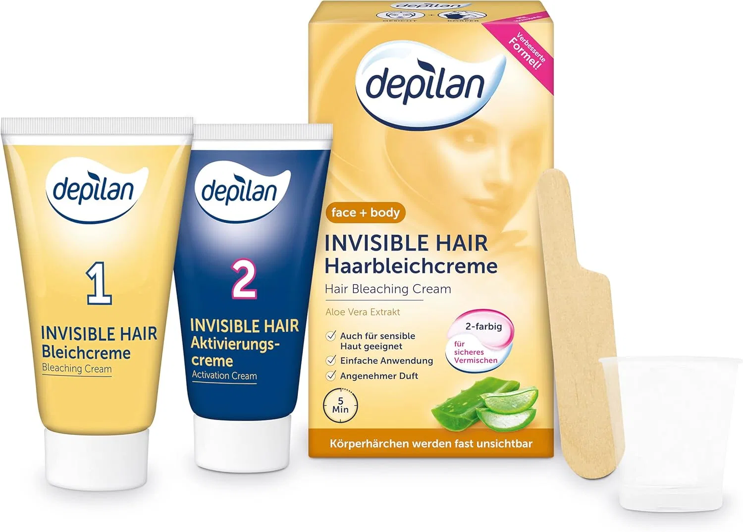 Набор осветляющего крема для волос Invisible Hair Bleaching Cream от Depilan Depilan — фото 3