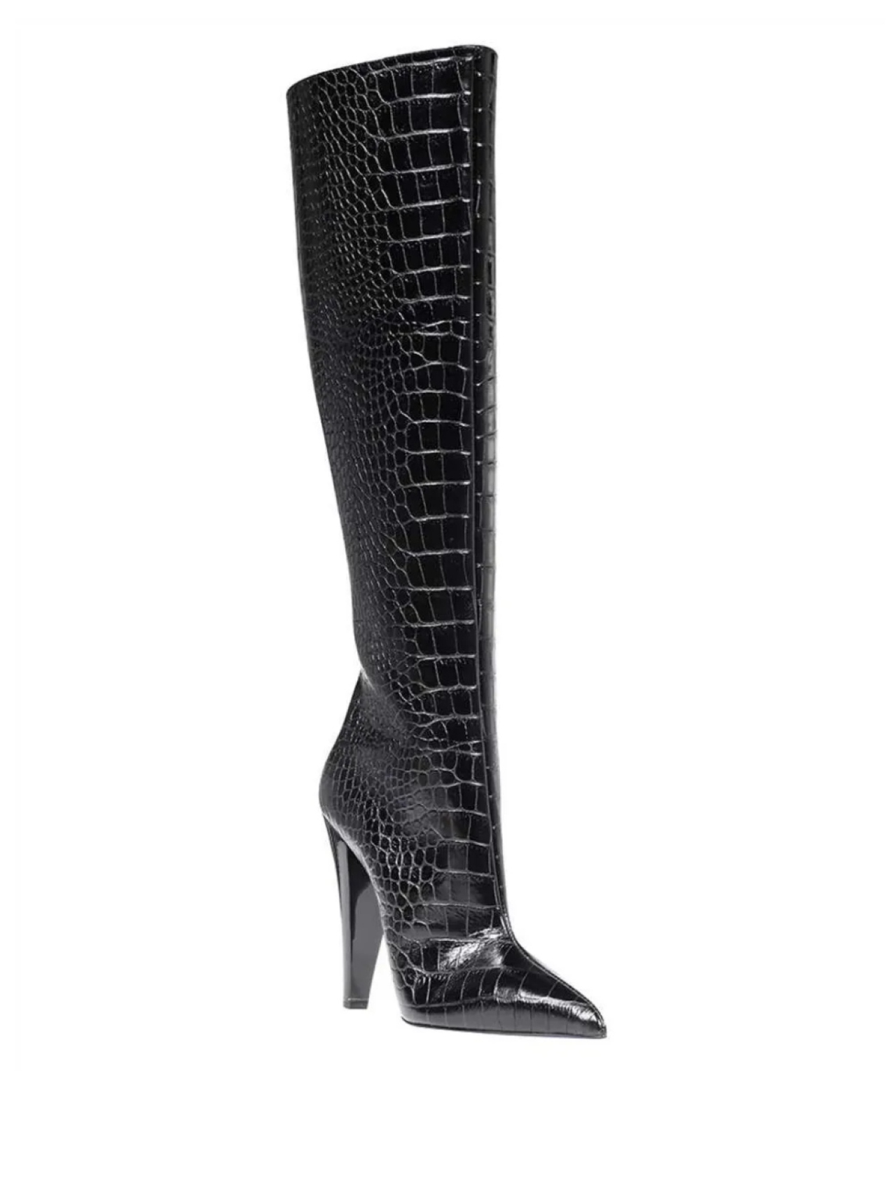 TOM FORD 110 мм кожаные высокие сапоги, черный — фото 2