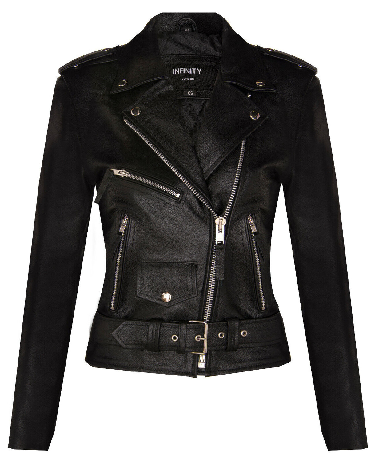 

Байкерская куртка mansfield из воловьей кожи Infinity Leather, черный