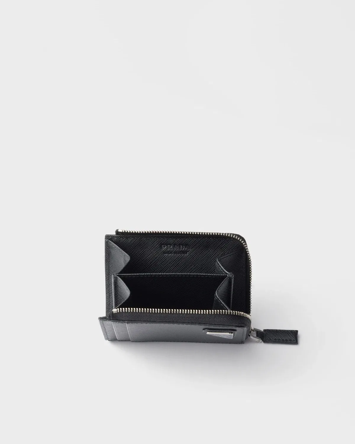 Визитница из кожи Saffiano Prada, черный — фото 2