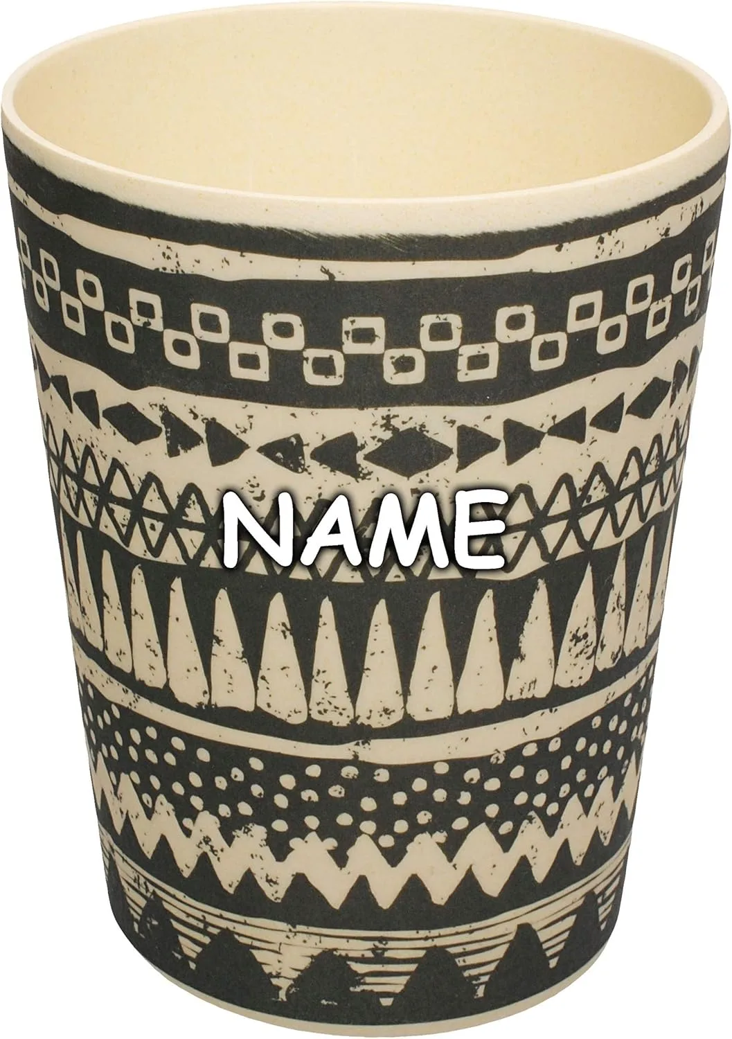 Пластиковая кружка для питья Inca & Retro Pattern, черно-серая, 300 мл, BPA Free alles-meine.de GmbH — фото 3