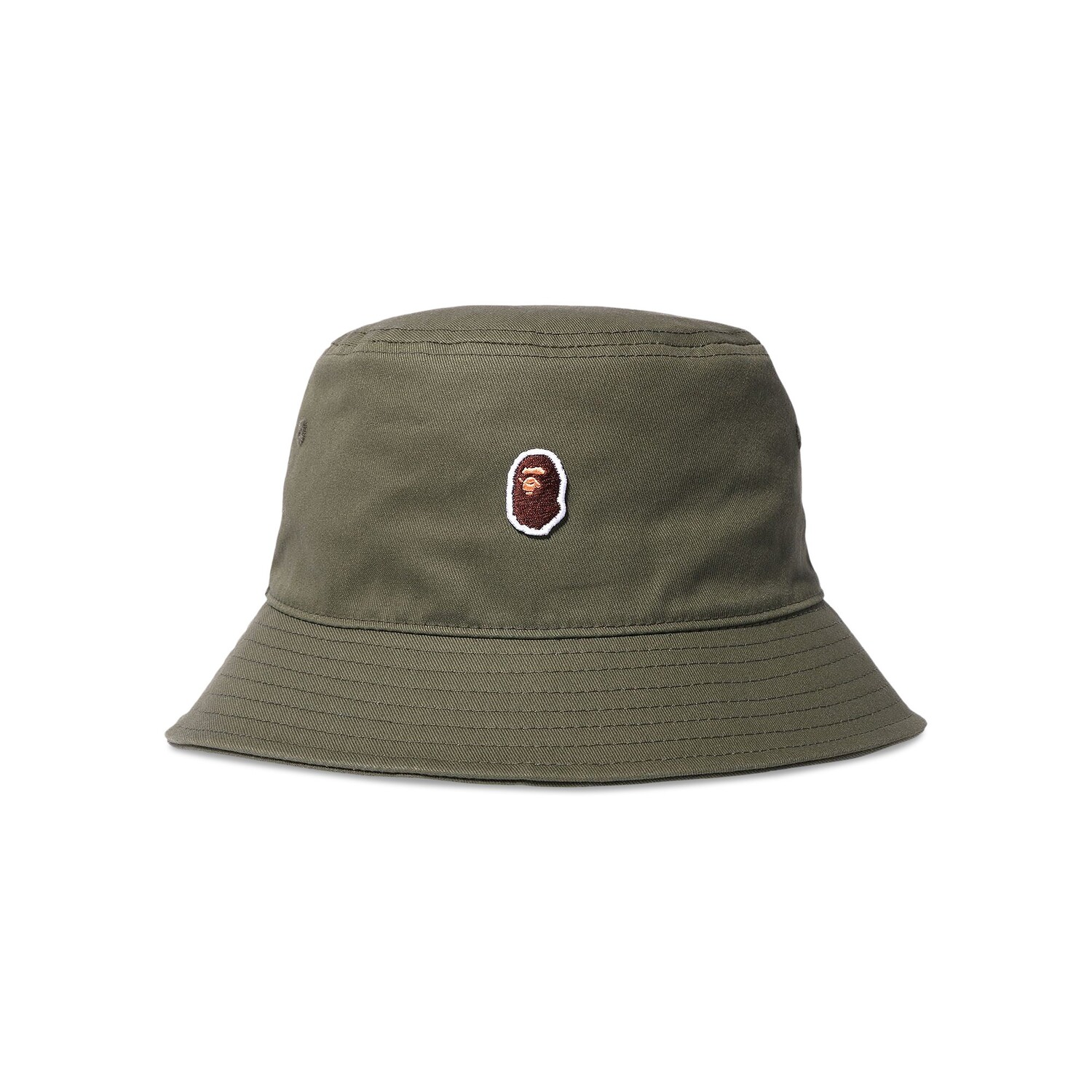 

BAPE Панама с одной застежкой Ape Head, оливково-серая