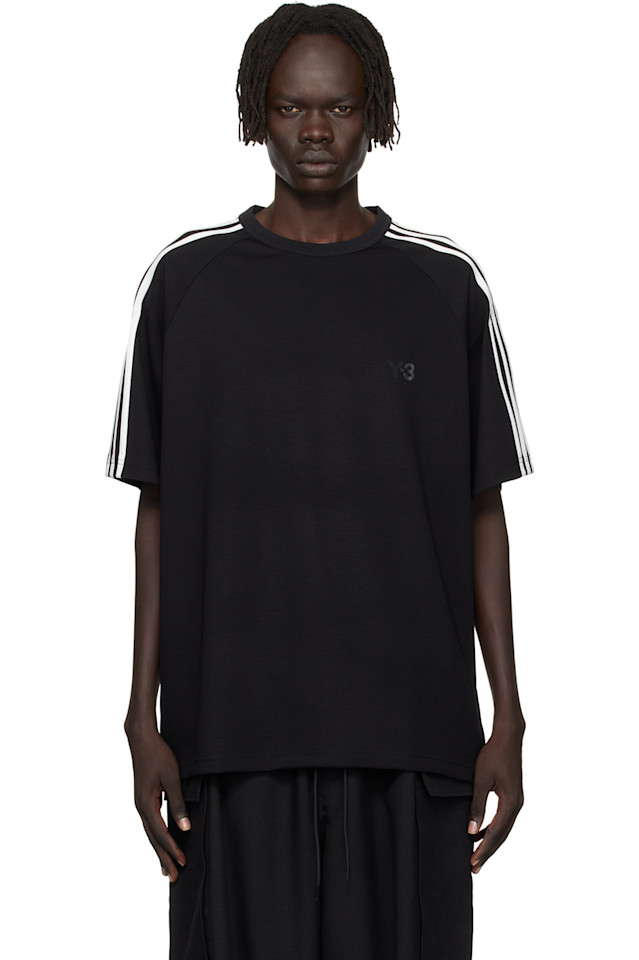 

Футболка с коротким рукавом и тремя полосками Y-3, черный