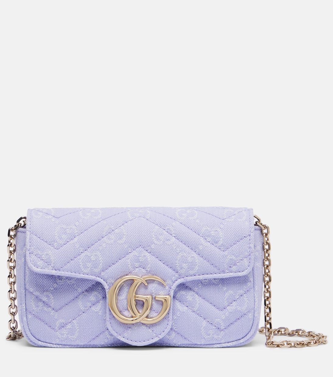 

Мини-сумка GG Marmont через плечо Gucci, Lapis Lapis/Lapis
